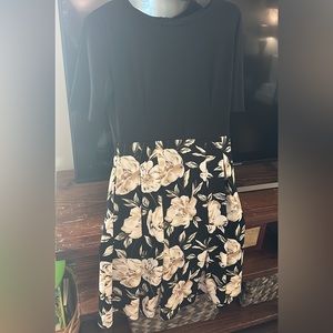 Black and floral dress